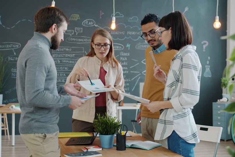 Team collaborating on strategy and planning