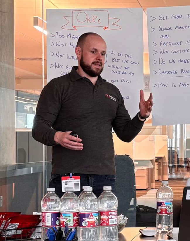 AaronSpeakingOKRs Agile Training