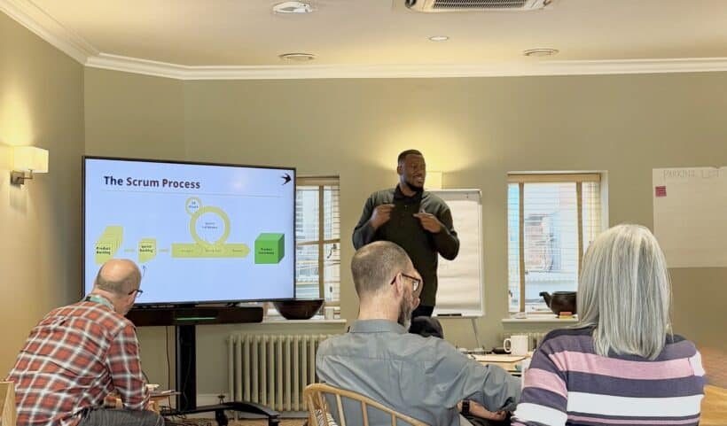 Our agile consultants running an agile transformation implementation workshop